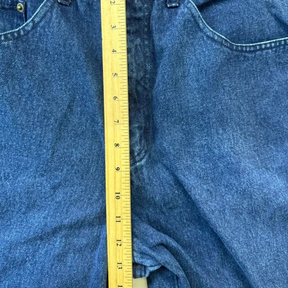 Vintage 80s 90s High Waisted Wide Leg Dark Wash Classic Mom Jeans by Fore Warned - Picture 8 of 8